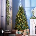 thumbnail image 2 of Home Heritage Half Pine 5' Pre-Lit Artificial Christmas Tree, 100 White LED, 2 of 20