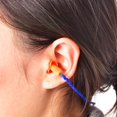 thumbnail image 4 of Chockeie 20 Pairs Cord Earplugs Reusable Silicone Ear Plugs with Rope Noise Canceling Earplug for Sleeping Hearing Protection, Blue, 4 of 5