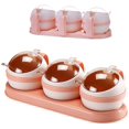 thumbnail image 1 of Boîte à Épices, Support à Épices Pots à Condiments, Conteneur de Rangement, 3 Pcs PS Cruet avec Couvercle et Cuillère Rose3, 1 of 5