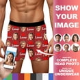 thumbnail image 2 of KHONTS Customized Men's Boxers - Personalized Gifts for Boyfriend - Custom Underwear Brick Red S, 2 of 8