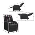thumbnail image 2 of Gymax Massage Gaming Recliner Chair Racing Single Lounge Sofa Home Theater Seat Pink, 2 of 10