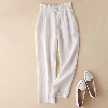 Offre à Durée Limitée Iumwxz Pantalon pour Femme Couleur Unie Pantalon à Jambe Droite Taille Élastique Pantalon Cargo à Boutons-Pression Pantalon d'Été et de Printemps pour le Travail à la Détente avec Poches Pantalon de Survêtement pour Femme