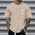 thumbnail image 2 of Ketyyh-chn99 Chandail de Bain pour Homme Wrangler Chandails Coton Confortable Manches Courtes Col Rond Coupe Décontractée T-Shirt Ample Doux T-Shirt Classique Beige,G, 2 of 4