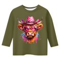 thumbnail image 4 of TZEWGL T-Shirts pour Nouveau-Né Imprimé Col Rond Manches Courtes Courtes Raccourcies Blouse pour Bébé Taille 3-4T, 4 of 4