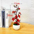 thumbnail image 2 of Artificial Plum Blossom Potted Plant In Pot Fake Home Office Table Ornaments, 2 of 9