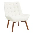 thumbnail image 1 of Shelly Tufted Chair in Linen Cream Fabric with Coffee Legs K/D, 1 of 8