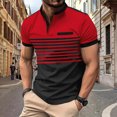 thumbnail image 2 of SHIXIAOO Men's Leisure Fashion Design Lapel Button Short Sleeve Tops Boy Apparel Mens Athletic Short Sleeve, 2 of 8