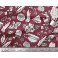 thumbnail image 3 of Soimoi Rayon Crepe Fabric Tea Cup,Lemon Slice & Ginger Vegetable Printed Craft Fabric by the Yard 46 Inch Wide, 3 of 3