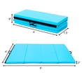 thumbnail image 2 of Patiojoy Gymnastics Mat 4'x6'x2' PU Thick Folding Panel Exercise Mat for Adults & Kids Blue, 2 of 10