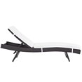 thumbnail image 4 of Modway de 4 Chaise Longue de Mobilier de Patio Extérieur en Osier, Blanc, 4 of 5