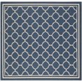 thumbnail image 1 of Safavieh Courtyard Collection Navy Indoor Outdoor Square Rug, 7'10', Machine Made, 1 of 5