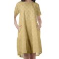 thumbnail image 3 of Moomaya Printed Loose A-Line Dress With Pockets Short Sleeve Dresses Women, 3 of 4