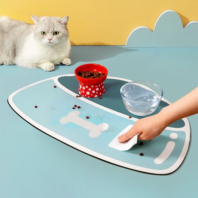 CBFFDC Tapis d'Alimentation pour Chien Tapis Distributeur de Nourriture pour Animaux Absorption Rapide de l'Eau Résistant à l'Usure Fond Antidérapant Fournitures pour Chien