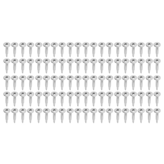 100Pcs Self Tapping Screws Fast Cross 410 Stainless Steel Round Washer Head Fastening Hardware 4.2x32mm