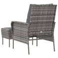 thumbnail image 3 of vidaXL Chaise de Jardin avec Repose-Pieds Gris en Rotin Poly, 3 of 5