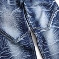 thumbnail image 4 of XZNGL Mens Jeans Stretch Mens High-End Stretch Light Color Print Trendy Slim Jeans Stretch Jeans Men, 4 of 8