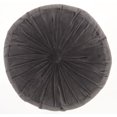 thumbnail image 1 of homeroots home decor 386284 Dark Gray Tufted Round Throw Pillow, 1 of 1