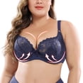 thumbnail image 1 of PENGXIANG Women‘s Underwire Bra Lace Floral Bra Unlined Unpadded Plus Size Full Coverage Bra, 1 of 5