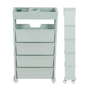 Bibliothèque mobile avec roues, étagère de rangement de grande capacité pour la chambre à coucher de classe Salon, Cadeaux pour les enfants