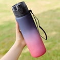 thumbnail image 4 of Qonioi Large-Capacity Outdoor Sports Cup, Leak-Proof Portable Water Bottle with Built-in Filter, High-Temperature Resistant Gradient Color Plastic Tumbler for Gym Office Travel, 4 of 6