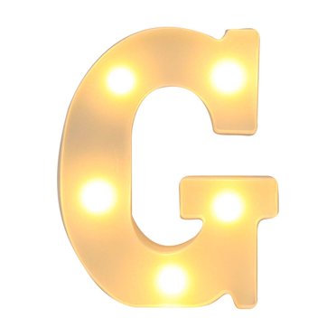 Lettres Lumineuses pour Fête, Lumières Alphabet à DEL Blanches, Ensemble A-M Debout Ou Suspendues 6,3 Po x 7,1 Po x 1,8 Po