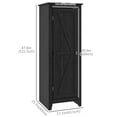 thumbnail image 3 of HOMCOM 48" Kitchen Pantry, Storage Cabinet with Barn Door, Black, 3 of 10
