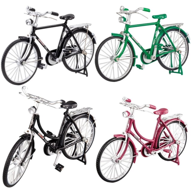 Ornements de Bicyclette Modèle de Bicyclette à l'Échelle 1 10 Miniature Style Rétro Jouets de Vélo en Métal pour Enfants