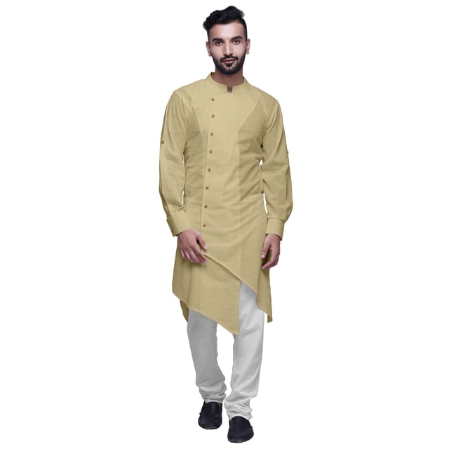 Atasi Kurta Boutonné en Coton Flex pour Hommes, Tenue Estivale Décontractée, Kurtas-Xxx-Grand
