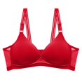 thumbnail image 1 of Fvwitlyh Wonderbra Front Button Lifting Bra Apricot Strapless Backless Sticky Push Up Bras For Women Red,34, 1 of 3