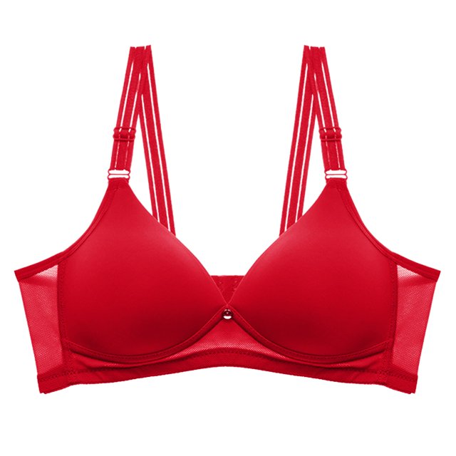 Fvwitlyh Wonderbra Front Button Lifting Bra Apricot Strapless Backless Sticky Push Up Bras For Women Red,34