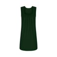 thumbnail image 4 of Birdeem Womens Summer Fashion Solid Square-Neck Sleeveless Pullover Dress, 4 of 12
