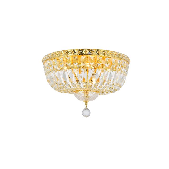 Elegant Lighting Tranquil 16" 6 Light Royal Crystal Flush Mount