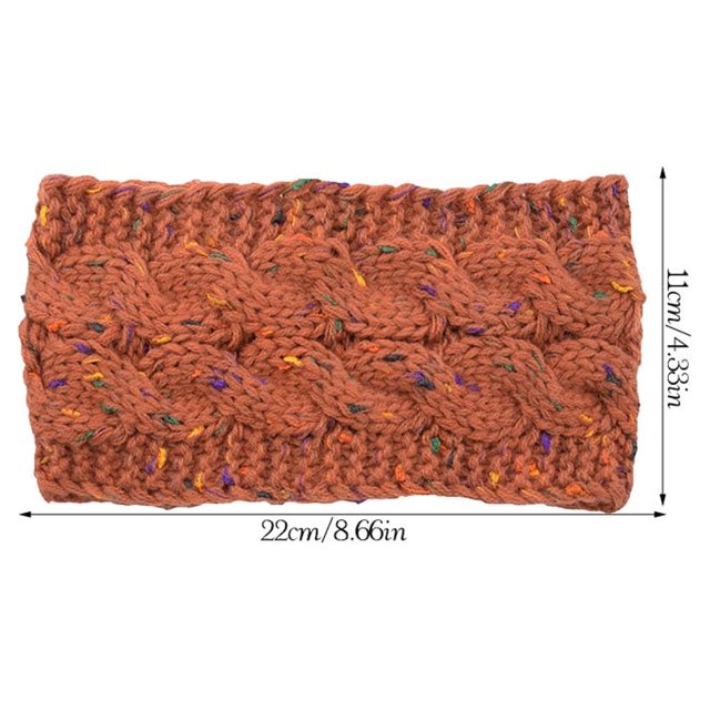 Bandeaux Automne Coupe-Vent Tête Élastique Multicolore Réglable Large design Vague Torsadée pour Femmes; Accessoires de Mode pour Filles Rouge+fil Coloré