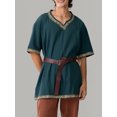 thumbnail image 2 of Men Medieval Costume Renaissance Templar Knight Vintage Tunic Tops, 2 of 6