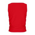 thumbnail image 4 of BVOFAR Womens Crew Neck Sleeveless Tank Tops Side Ruched Slim Fitted Blouses Summer Solid Color Casual T-Shirts 2025, 4 of 5
