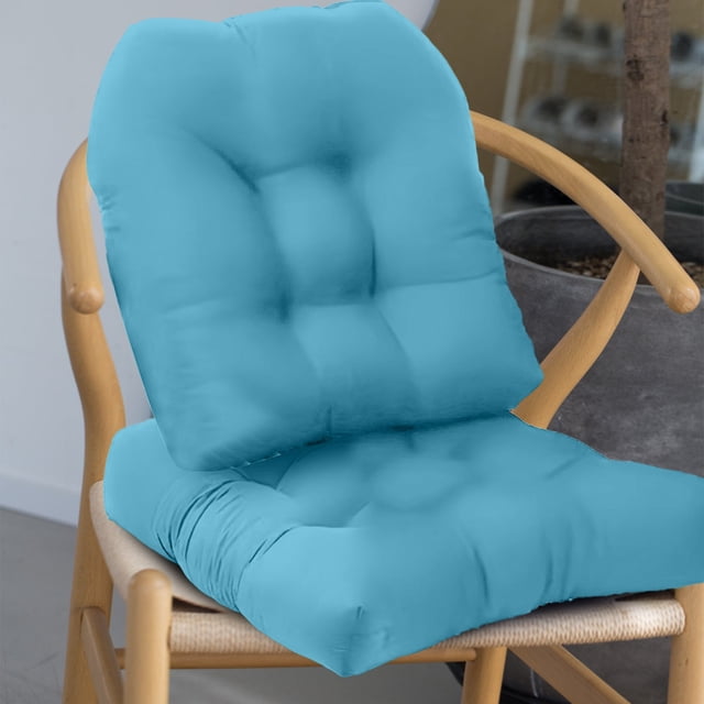 Fridja 2 Pcs High Back Chair Cushions for Outdoor Indoor, Soft Lightweight Comfortable Patio Furniture Tufted Pillow All Weather Replacement Outdoor Rocking Chair Cushions, 19 x 19 Inches