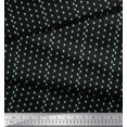 thumbnail image 3 of Soimoi Black Silk Fabric Arrows Arrow Printed Fabric 1 Yard 42 Inch Wide, 3 of 3