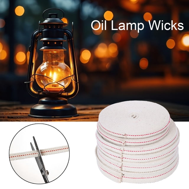 YAOMOBB Long-lasting Wicks 3Pcs Eco friendly Lantern Wicks Wide Application Easy to Use Kerosene Oil Lamp Wicks Replacement