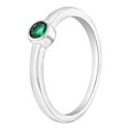 thumbnail image 2 of 925 Sterling Silver Simulated Emerald Birthstone CZ Ring For Pre-Teens Size 5, 2 of 4
