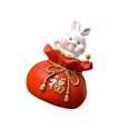 thumbnail image 4 of Baohd Lucky Rabbit Statue Money Box Figurines Piggy Bank Storage Case for Bedroom 8.5cmx8.5cmx13cm, 4 of 9