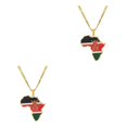 thumbnail image 2 of Maytalsory Collier Léger et Confortable avec Pendentif Africa Map Déclaration Kenya 2Set, 2 of 6