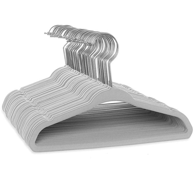 Rbaofujie 10/20/30 Pack Non-Slip Velvet Kids Hangers for Jackets, Pants, & Dress Clothes