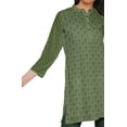 thumbnail image 4 of Moomaya Kurtis Courtes à Col Montant en Poly-Crêpe pour Femmes, Haut de Robe Imprimé, 4 of 5