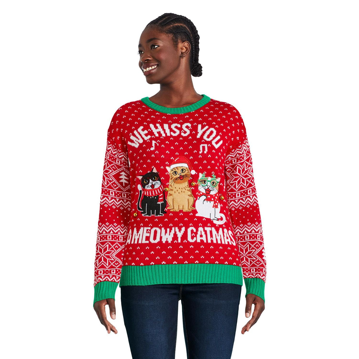 Chandail de Noël hideux George pour femmes