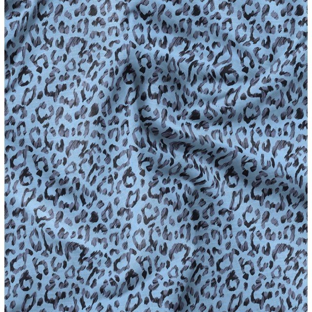 Soimoi Velvet Fabric Leopard Animal Skin Print Fabric by Yard 58 Inch Wide