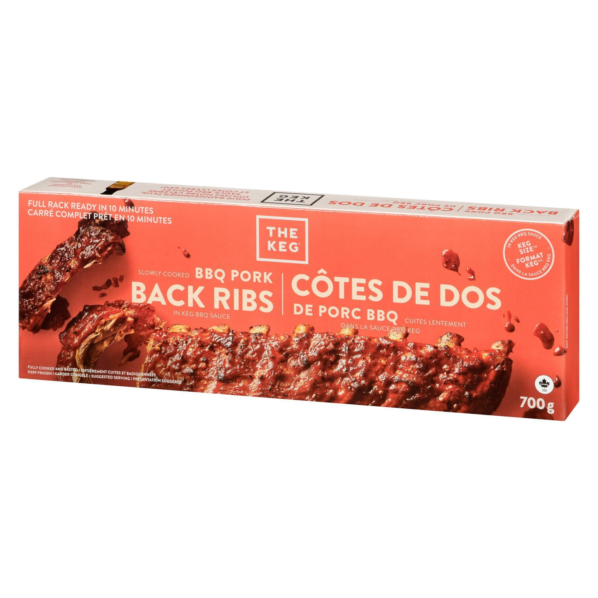 The Keg Côtes de dos de porc Sauce signature BBQ The Keg Côte de Dos de Porc 700g