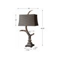 thumbnail image 4 of Uttermost Lampe de Table en Résine Corne de Cerf en Os Bruni Ivoire/chocolat, 4 of 4