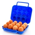 thumbnail image 1 of Pompotops Extérieur Plastique Portable Camping 12 Oeufs Porte-Oeufs Contenant Étui Porte-Oeufs Support Boîte de Rangement pour Oeufs Étui avec Poignée Liquidation, 1 of 5