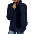 thumbnail image 1 of Pompotops Mode Femme Manches Longues Confortable Hauts Amples Poche Long Manteau Blouse Liquidation, 1 of 6