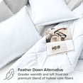 thumbnail image 3 of Bare Home Goose Down Alternative Comforter Set - 3 Piece Set - Oversized Queen, White, 3 of 7